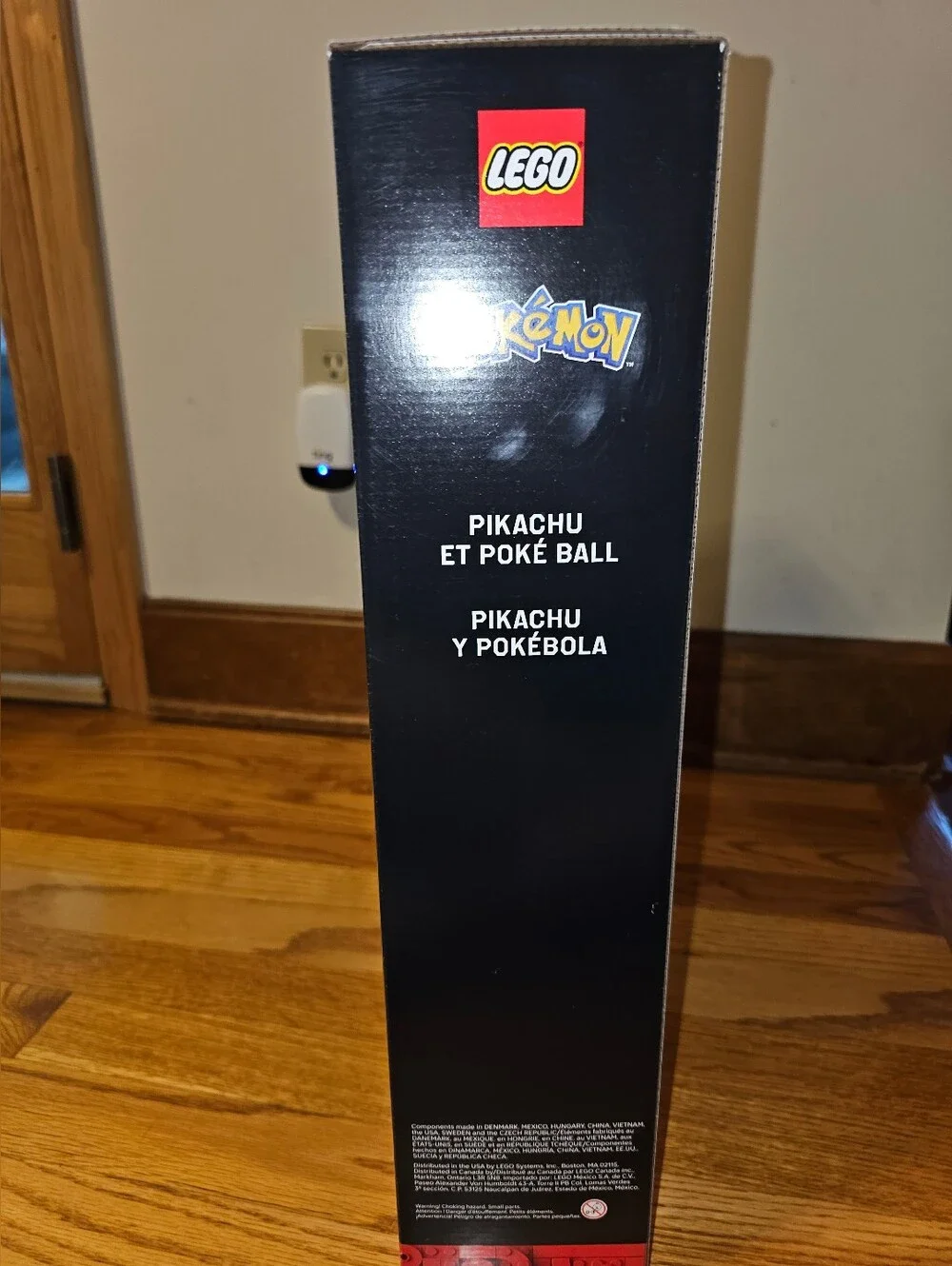 Lego Pikachu Model Kit in Yellow with Red Poké Ball